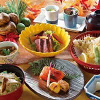 【明治記念館】“《10月31日（金）迄》平日・ランチ限定で秋の味覚を堪能できる贅沢な御膳”　オンライン予約に限り食後のコーヒーをサービスする館内レストラン「羽衣」のお得なランチをお愉しみください